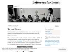 Tablet Screenshot of leftovers4lunch.wordpress.com