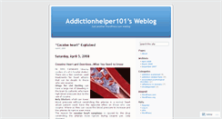 Desktop Screenshot of addictionhelper101.wordpress.com