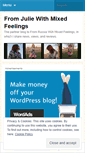 Mobile Screenshot of fromjuliewithmixedfeelings.wordpress.com