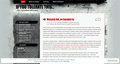 Desktop Screenshot of ifyoutoleratethis45.wordpress.com