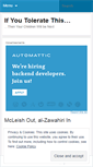 Mobile Screenshot of ifyoutoleratethis45.wordpress.com
