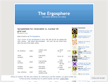 Tablet Screenshot of ergosphere.wordpress.com