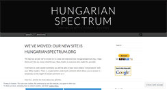 Desktop Screenshot of hungarianspectrum.wordpress.com