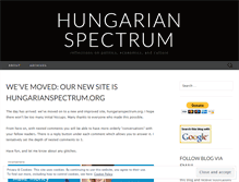 Tablet Screenshot of hungarianspectrum.wordpress.com