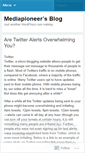 Mobile Screenshot of mediapioneer.wordpress.com