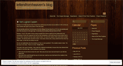 Desktop Screenshot of lettersfromheaven.wordpress.com