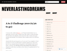 Tablet Screenshot of neverlastingdreams.wordpress.com