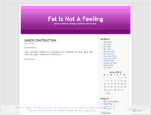 Tablet Screenshot of fatisnotafeeling.wordpress.com