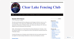 Desktop Screenshot of clearlakefencingclub.wordpress.com