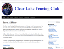 Tablet Screenshot of clearlakefencingclub.wordpress.com