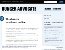 Tablet Screenshot of hungeradvocate.wordpress.com