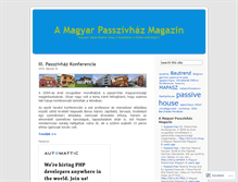 Tablet Screenshot of apasszivhazmagazin.wordpress.com