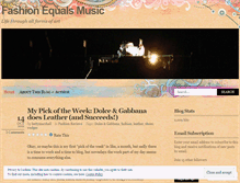 Tablet Screenshot of fashionequalsmusic.wordpress.com