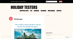 Desktop Screenshot of holidaytesters.wordpress.com