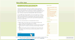 Desktop Screenshot of morekillerapps.wordpress.com