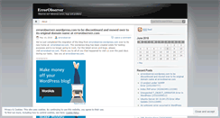 Desktop Screenshot of errorobserver.wordpress.com