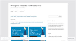 Desktop Screenshot of pptpresentations.wordpress.com