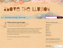 Tablet Screenshot of abovetheillusion.wordpress.com