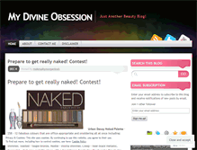 Tablet Screenshot of mydivineobsession.wordpress.com