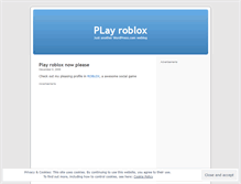 Tablet Screenshot of playorobloxnow.wordpress.com