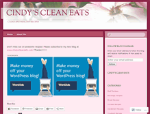 Tablet Screenshot of cindyscleaneats.wordpress.com