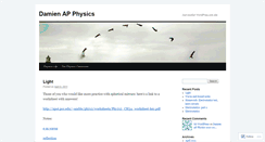 Desktop Screenshot of damienapphysics.wordpress.com