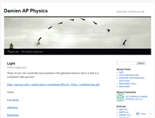 Tablet Screenshot of damienapphysics.wordpress.com