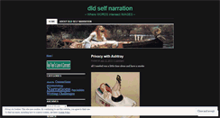 Desktop Screenshot of dldselfnarration.wordpress.com