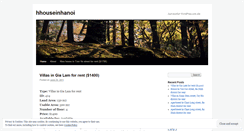 Desktop Screenshot of hhouseinhanoi.wordpress.com