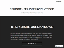 Tablet Screenshot of behindthefridgeproductions.wordpress.com