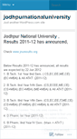 Mobile Screenshot of jodhpurnationaluniversity.wordpress.com