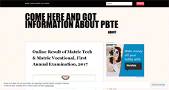 Desktop Screenshot of pbtepk.wordpress.com