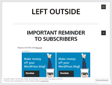 Tablet Screenshot of leftoutside.wordpress.com