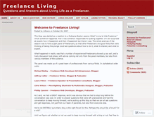 Tablet Screenshot of freelanceliving.wordpress.com