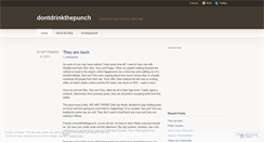 Desktop Screenshot of dontdrinkthepunch.wordpress.com