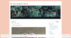 Desktop Screenshot of mytoesurgery.wordpress.com