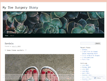 Tablet Screenshot of mytoesurgery.wordpress.com