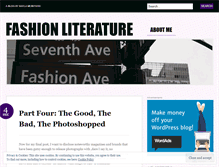 Tablet Screenshot of fashionliterature.wordpress.com