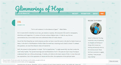 Desktop Screenshot of glimmeringsofhope.wordpress.com