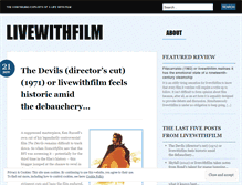 Tablet Screenshot of livewithfilm.wordpress.com