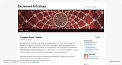 Desktop Screenshot of excrementandecstasy.wordpress.com