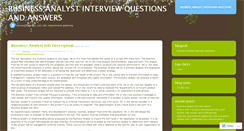 Desktop Screenshot of businessanalystinterviewquestions.wordpress.com