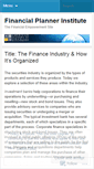 Mobile Screenshot of financialplannerinstitute.wordpress.com