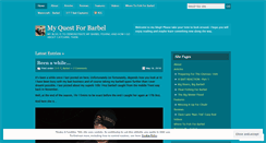 Desktop Screenshot of myquestforbarbel.wordpress.com