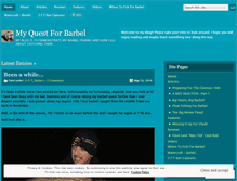 Tablet Screenshot of myquestforbarbel.wordpress.com