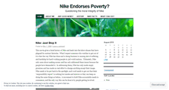 Desktop Screenshot of nikeendorsespoverty.wordpress.com