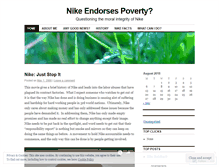 Tablet Screenshot of nikeendorsespoverty.wordpress.com
