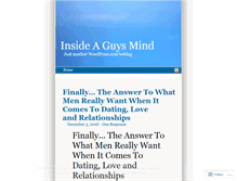 Tablet Screenshot of insideaguysmind.wordpress.com