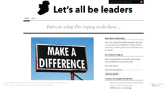 Desktop Screenshot of letsallbeleaders.wordpress.com