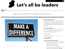 Tablet Screenshot of letsallbeleaders.wordpress.com